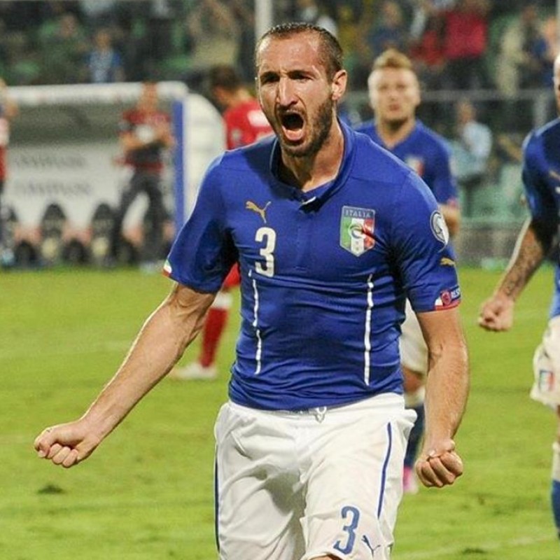 Chiellini's Italy Signed Shirt, 2015/16 Season