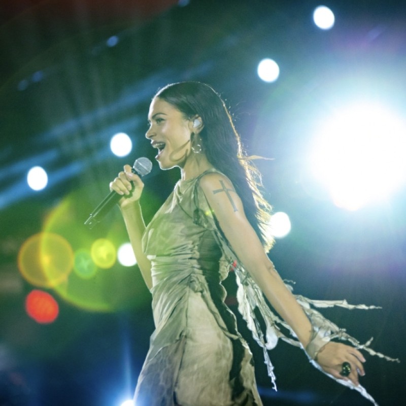 Dress worn by Elodie at Radio Italia Live in Naples