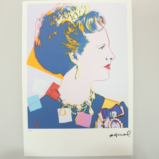 Queen Margrethe II of Denmark, Andy Warhol (replica)