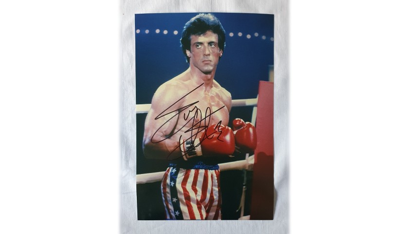 Photograph Signed by Sylvester Stallone