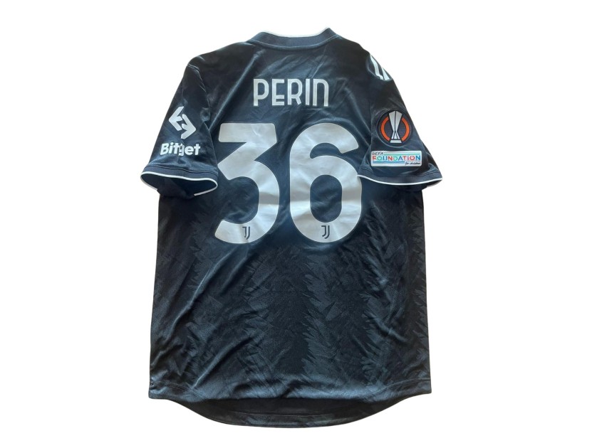 Perin's Juventus Match-Issued Shirt, EL 2022/23 - Signed with personalized dedication