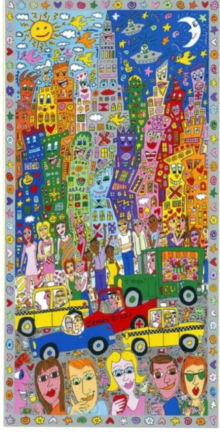 "The City That Never Sleeps" Hand Signed by James Rizzi