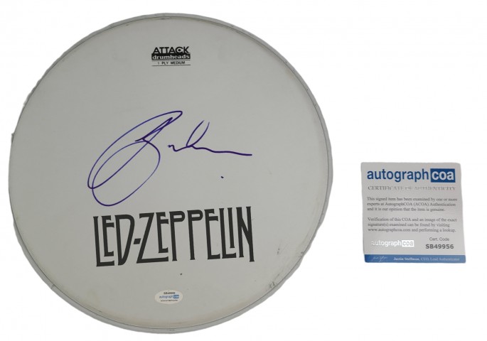 Jason Bonham 'Led Zeppelin' Signed Drumhead