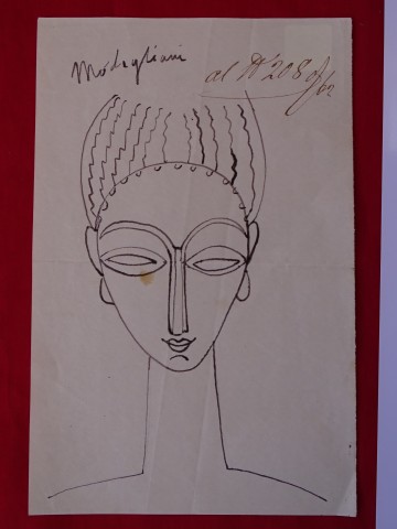 Amedeo Modigliani Signed Drawing