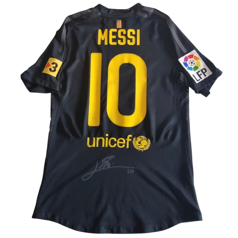 Messi's Barcelona vs Espanyol Signed Match-Issued Shirt, 2012