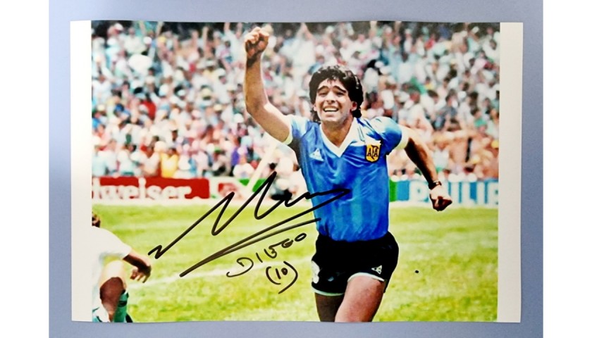 Maradona Signed Photograph