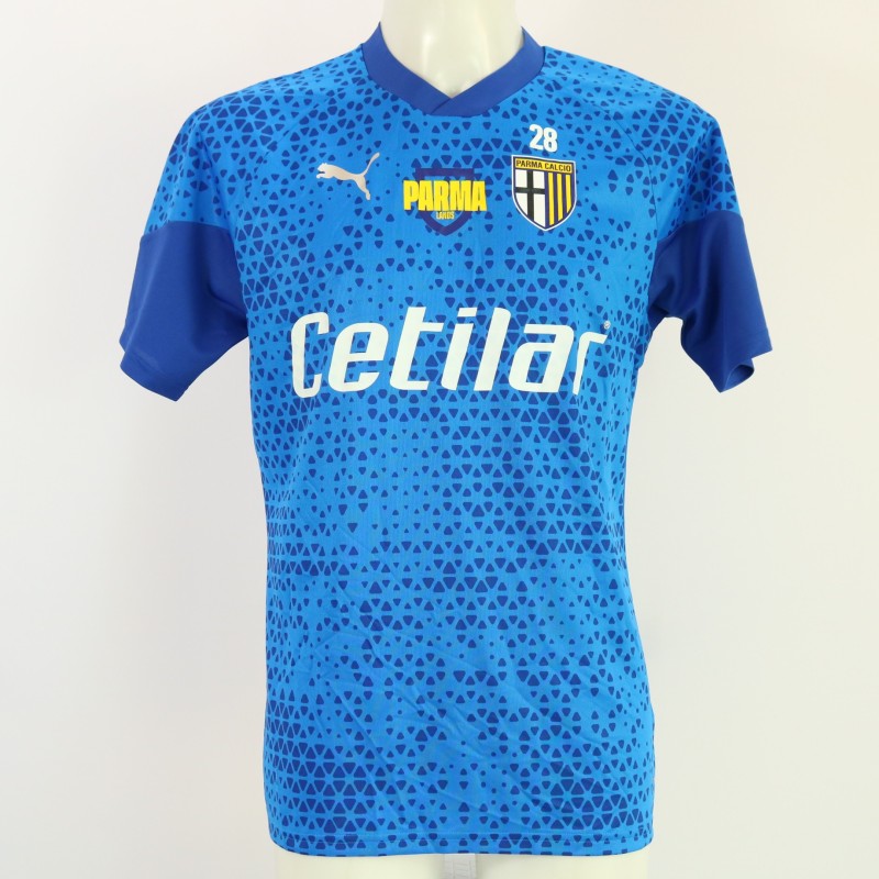 Mihăilă's Parma Worn Pre-Match Shirt, 2023/24