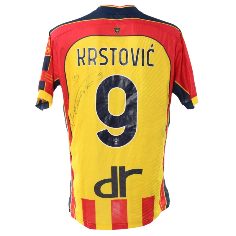 Krstovic's Signed Unwashed Shirt, Lecce vs Lazio 2024