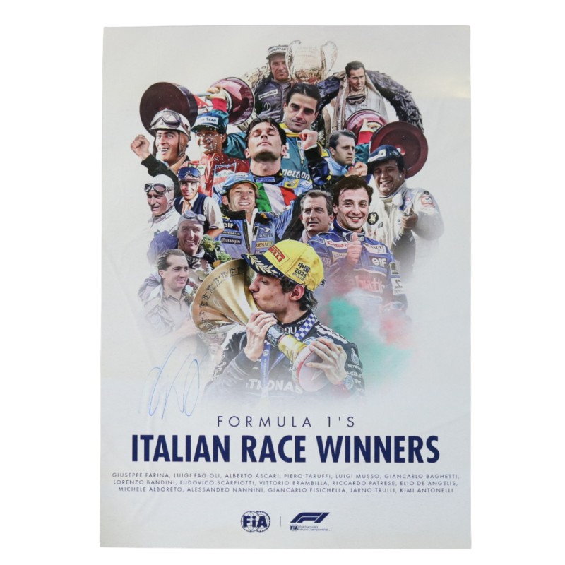 Official F1 Race Poster, 2026 - Signed by Kimi Antonelli