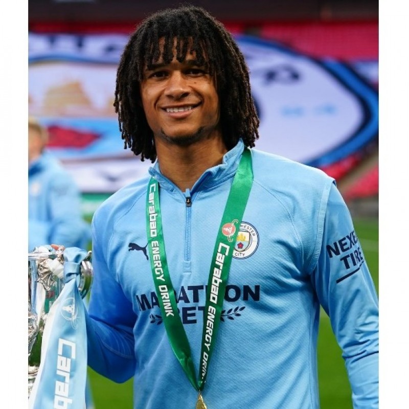 Aké's Manchester City Home Signed Shirt