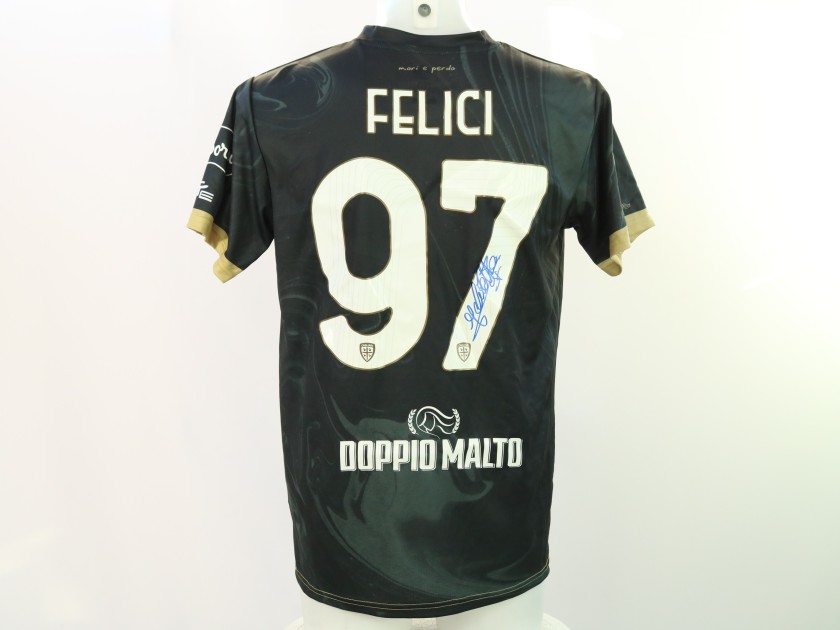 Felici's Signed Unwashed Shirt, Lazio vs Cagliari 2024