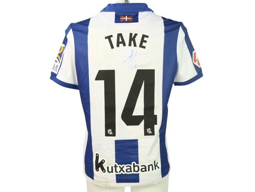 Maglia Take Kubo unwashed Real Sociedad vs Atletico Madrid 2024 - Autografata