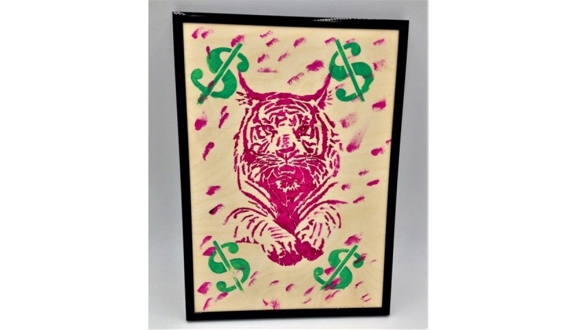 "$ Wild Tiger Stencil Version" by G.Karloff - Paper Graffiti 3D 