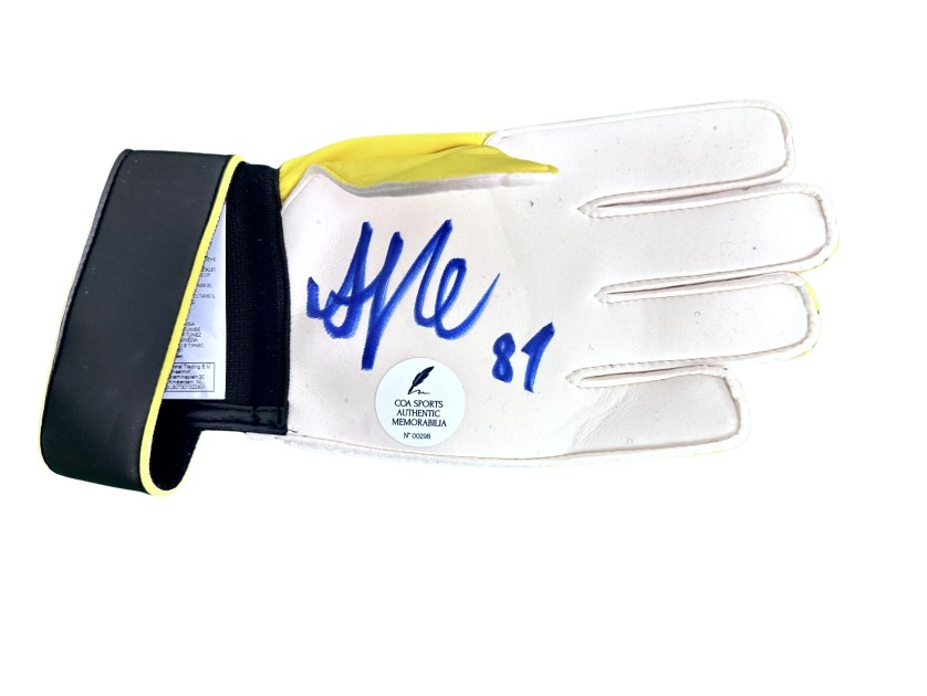 Collection of Two Goalkeeper Match-Issued Gloves - Signed by Anatoliy Trubin and Jan Oblak