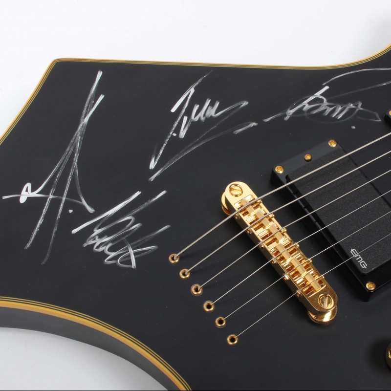 BC Rich Warlock Guitar Signed by Bullet For My Valentine 