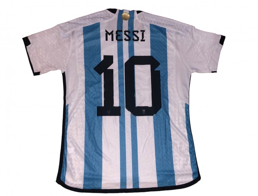 Lionel Messi Last Dance Match Shirt vs Poland World Cup 2022 in Qatar -  CharityStars