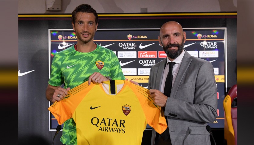 Mirante's Worn and Signed Shirt, Roma-Genoa 2018