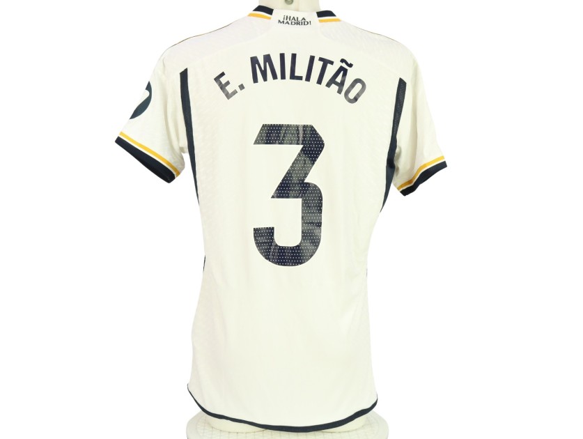 Militão's Real Madrid Match-Issued Shirt, LaLiga 2023/24 