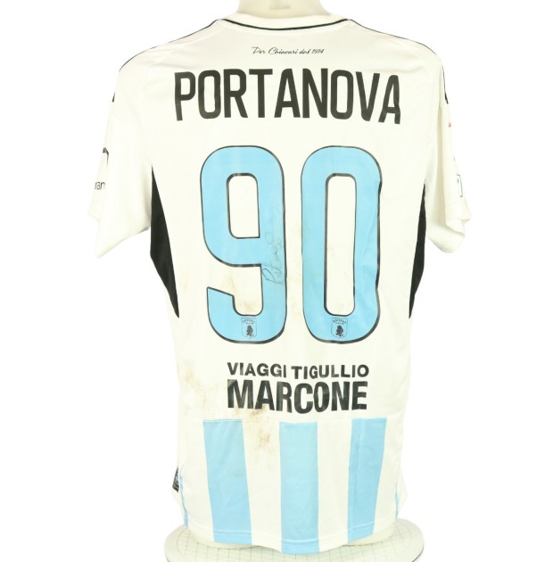 Portanova s unwashed Signed Shirt Arezzo vs Virtus Entella 2024