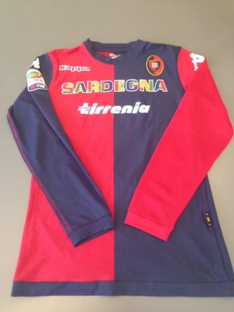 Cagliari match issued shirt, Sau, Serie A 2013/2014 - signed
