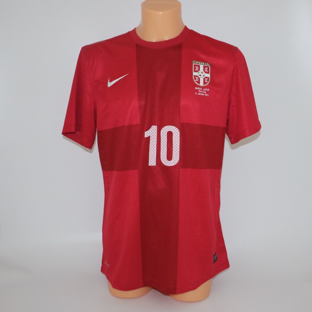 Stankovic shirt issued/worn Serbia-Japan 11 october 2013