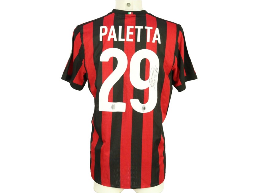 Maglia ufficiale Paletta Milan, 2017/18 - Autografata