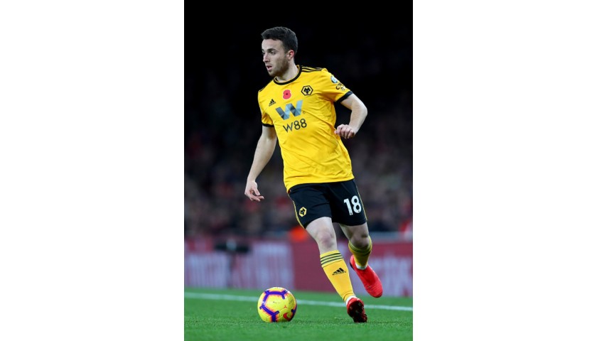 Jota's Wolves FC Worn and Signed Poppy Shirt
