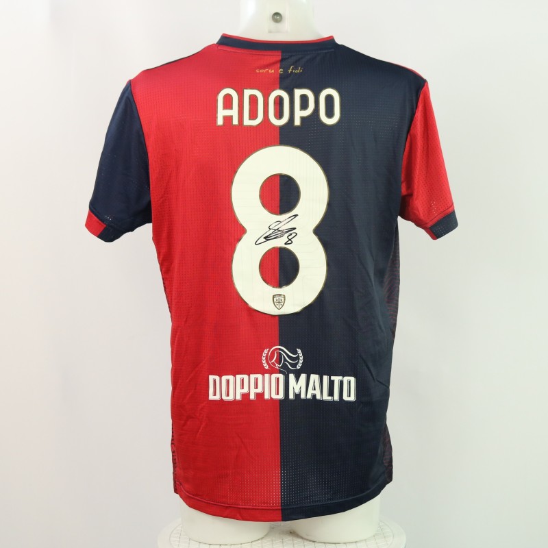 Adopo's Signed Unwashed Shirt, Parma vs Cagliari 2024