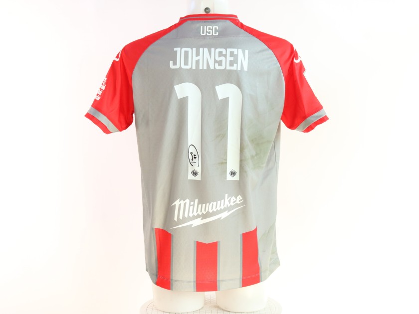 Maglia Johnsen Cremonese vs Cesena Unwashed, 2025 - Autografata