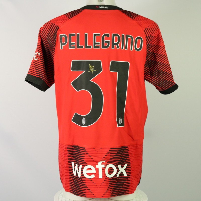 Official Milan Pellegrino Signed Shirt, 2023/24