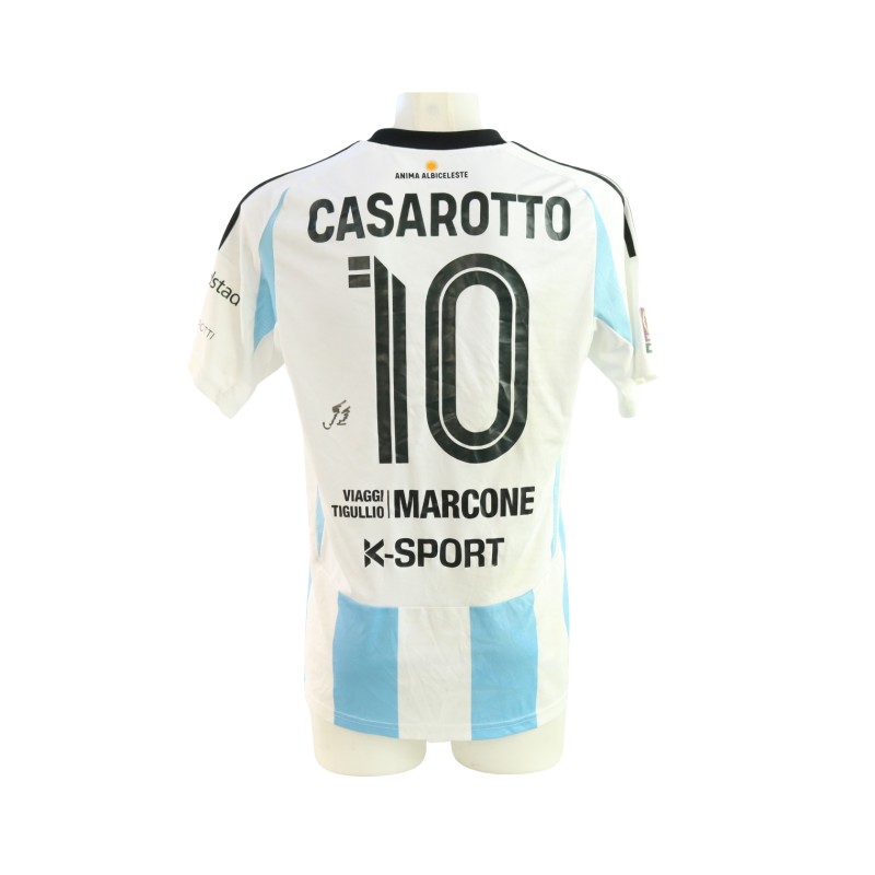 Casarotto's Signed Unwashed Shirt, Virtus Entella vs Sestri Levante2025