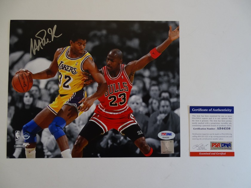 Fotografia autografata da Magic Johnson