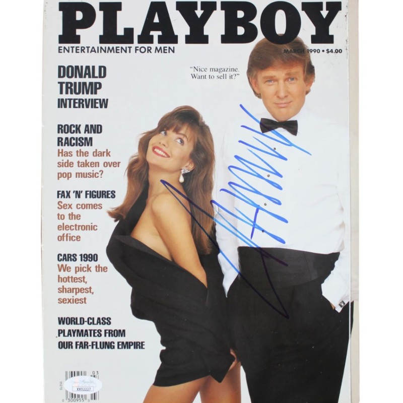 Rivista Playboy autografata da Donald Trump