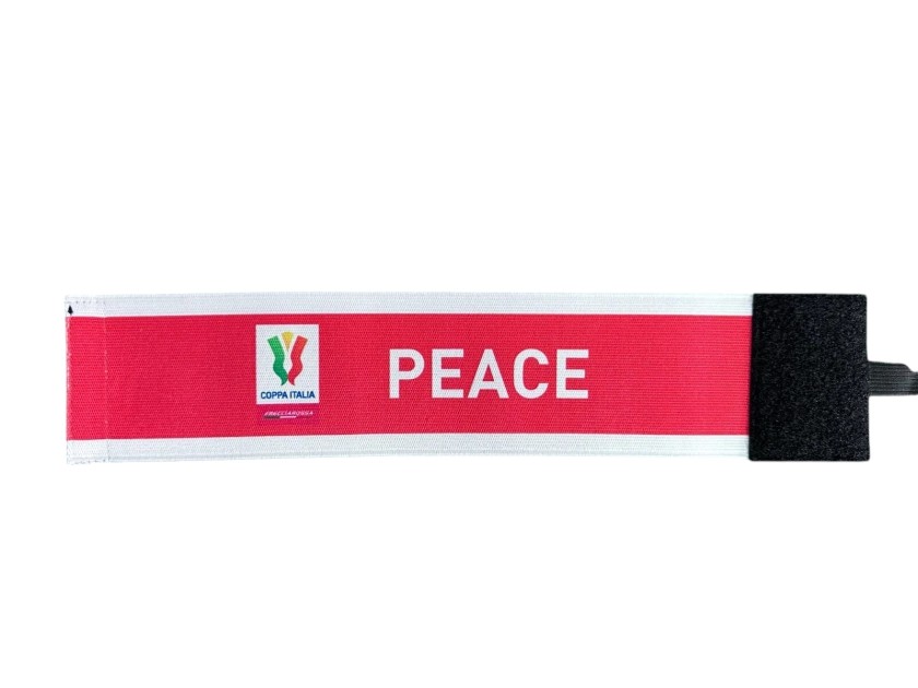 "Peace" Captain's Match-Issued Armband, Italian Cup Finals