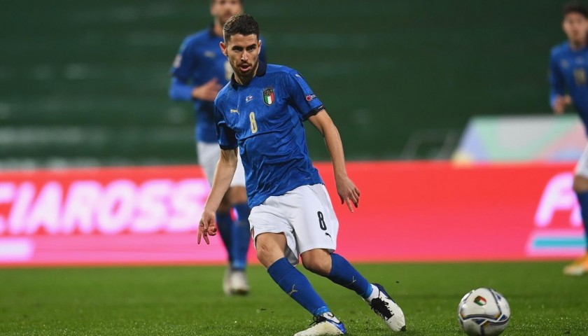 Jorginho's Official Italy Signed Shirt, 2020 