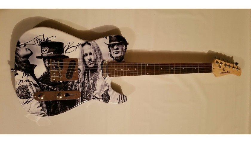 Motley Crue Custom Graphics Guitar with Printed Signatures
