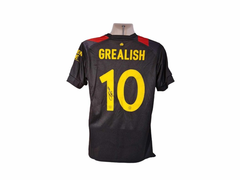 Maglia ufficiale da trasferta firmata da Jack Grealish per il Manchester City 2022/23