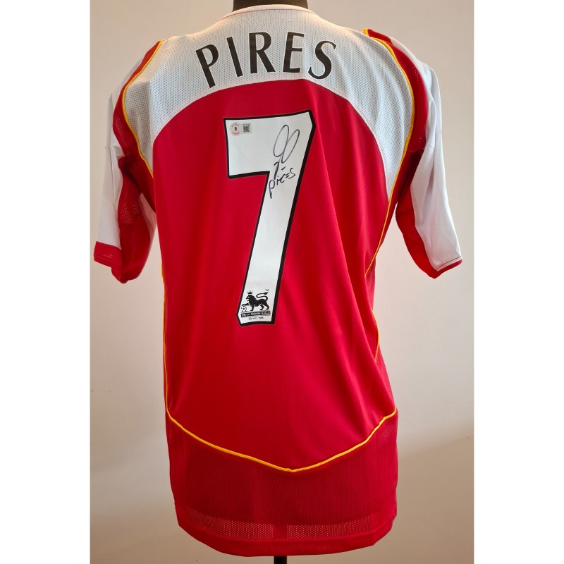 Replica della maglia firmata di Robert Pires per l'Arsenal 2004/05