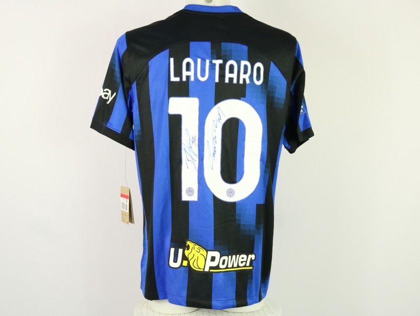 Maglia ufficiale Lautaro Inter, 2023/24 - Autografata da Lautaro Martínez e Federico Dimarco