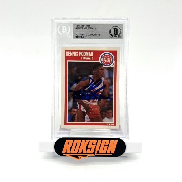 Dennis Rodman Signed 1989-90 Fleer Card