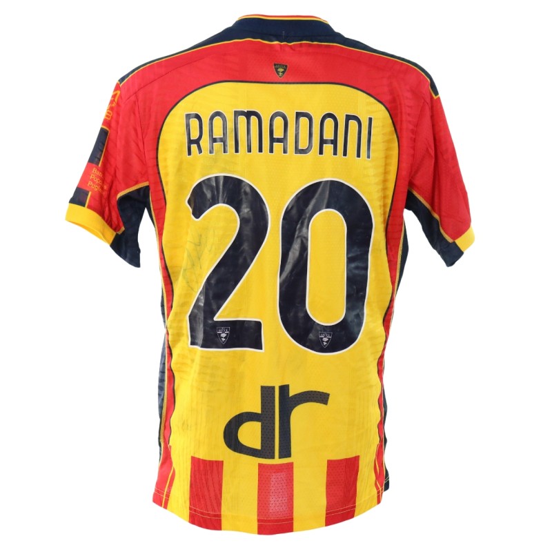 Ramadani's Signed Unwashed Shirt, Lecce vs Monza 2024