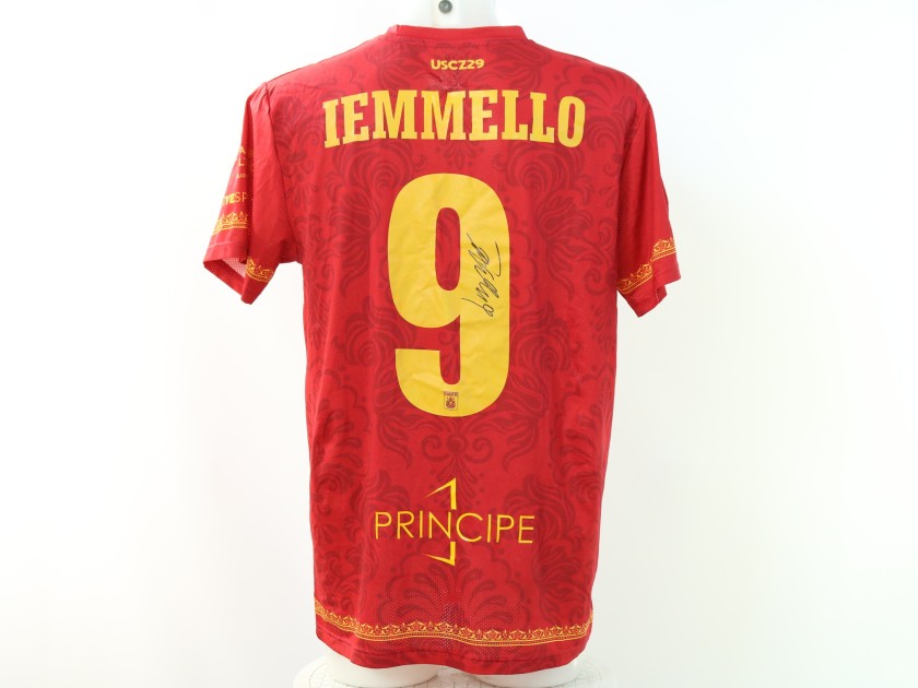 Iemmello's Catanzaro vs Salernitana Signed Unwashed Shirt, 2024