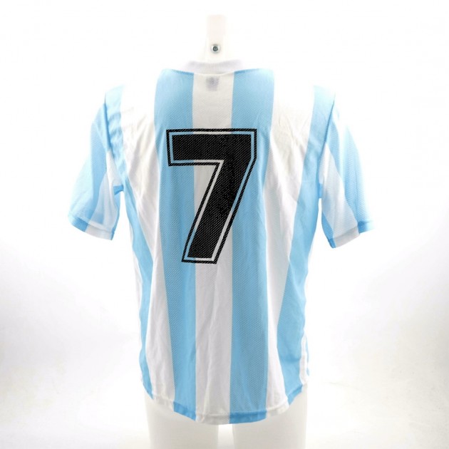 Burruchaga's Argentina  shirt, issued/worn 1986 World Cup
