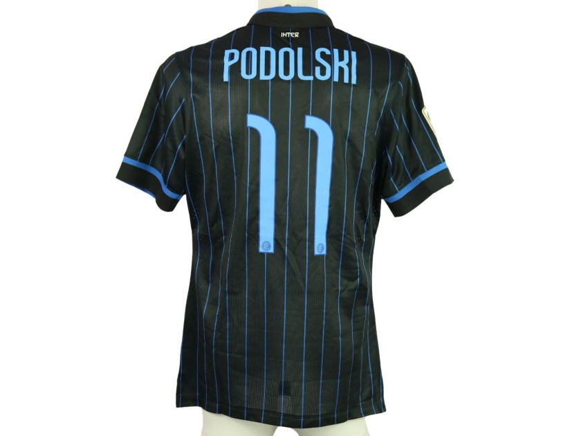 Podolski's Inter Milan Match-Issued Shirt, 2014/15