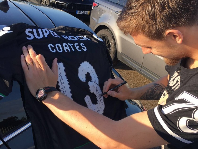 Coates issued/worn shirt, Guimarães-SCP Sporting CP Primeira Liga 29/02 - signed