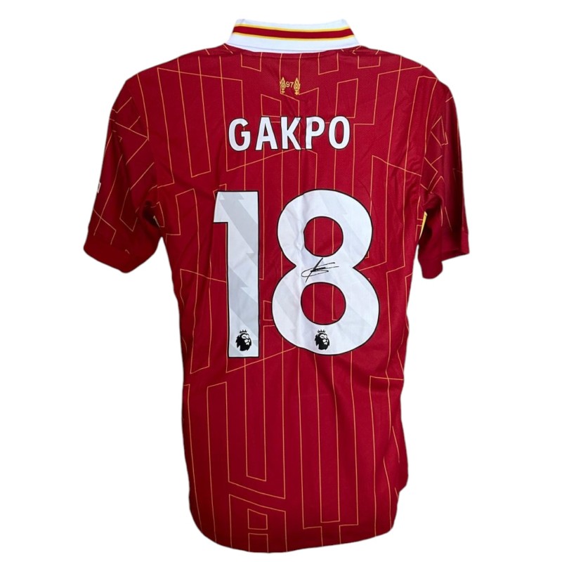 Maglia del Liverpool 2024/25 firmata e incorniciata di Cody Gakpo