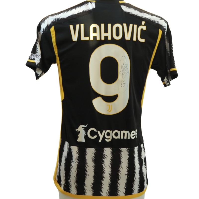 Vlahovic's Juventus Signed Official Shirt, 2023/24