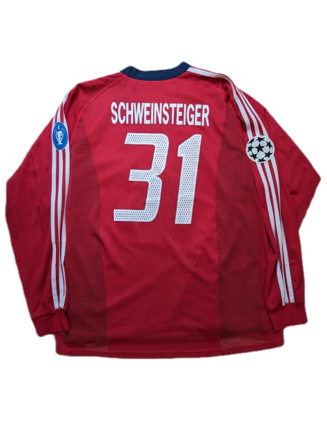 Schweinsteiger Bayern Munich Match Shirt, UCL 2003/04