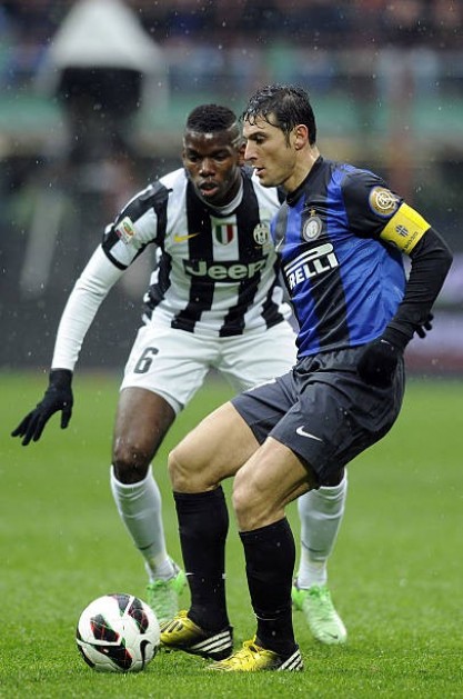 Zanetti's Inter Match-Issued Shirt, 2012/13 - 105 Years Patch