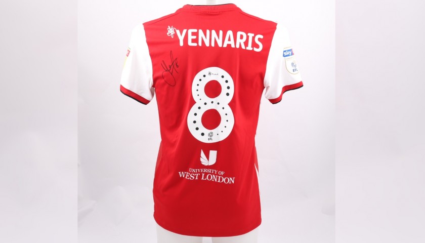 Yennaris's Brentford Worn and Signed Poppy Shirt